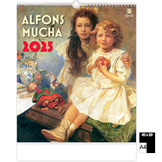 Muurkalender 2025 Luxe Alfons_Mucha