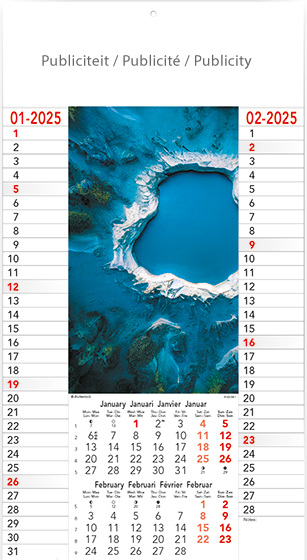 Muurkalender 2025 Amazing Visions 6p 22x41