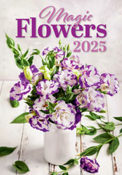 Muurkalender 2025 Magic Flowers 13p 31x52cm Cover