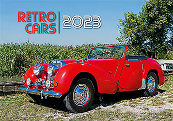 Muurkalender 2023 Retro Cars 13p 45x38cm Cover