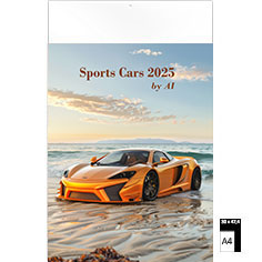 Muurkalender 2025 Sports Cars by AI 30 x 47