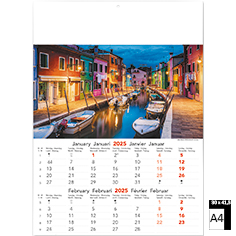 Muurkalender 2025 Travel 6 bladen